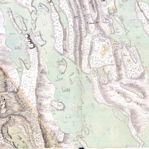 1700-luvun kartta Pieksämäen seudulta, Lausselkä Kyyvesi kartta 328